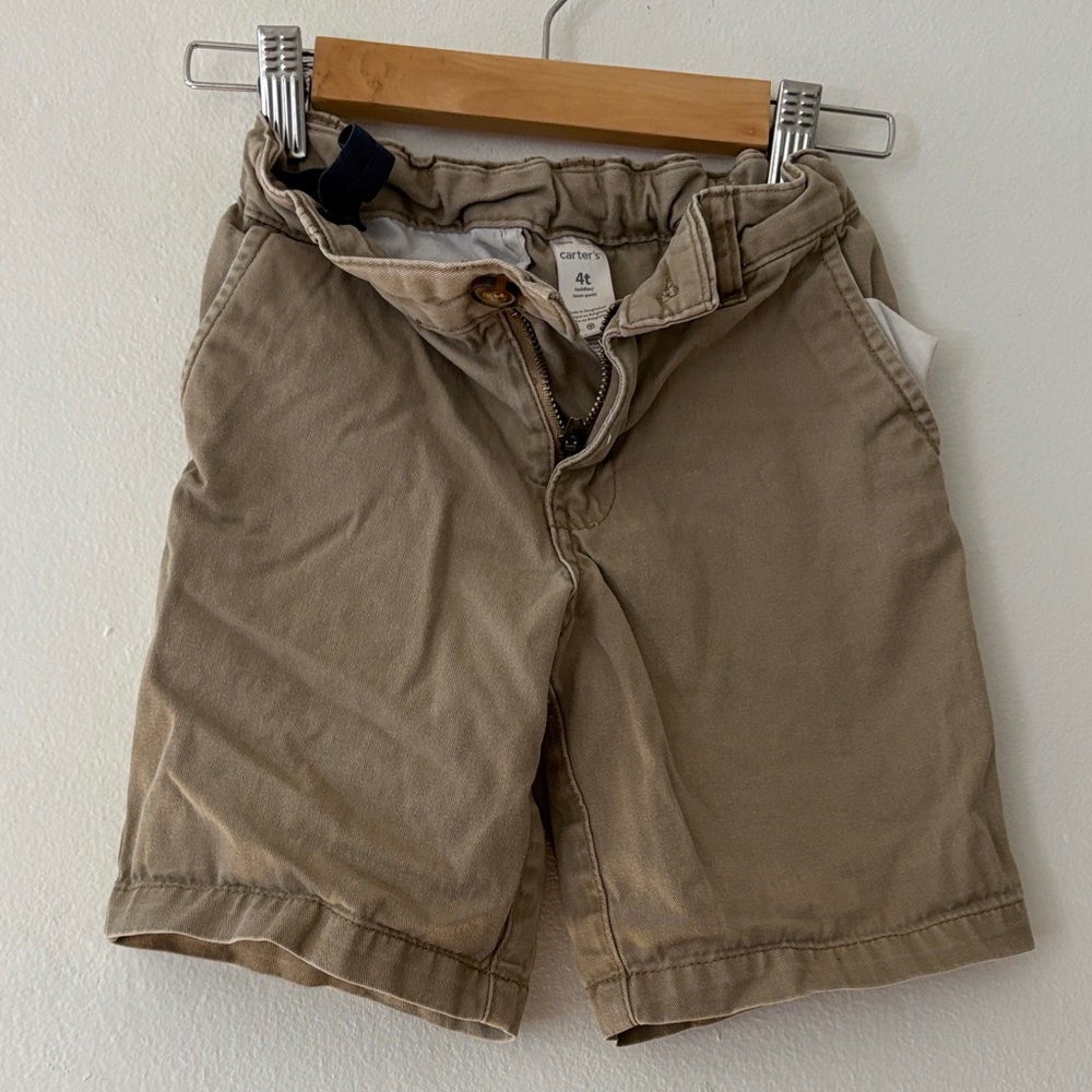 Carter's Men's Khaki Flat Front Shorts